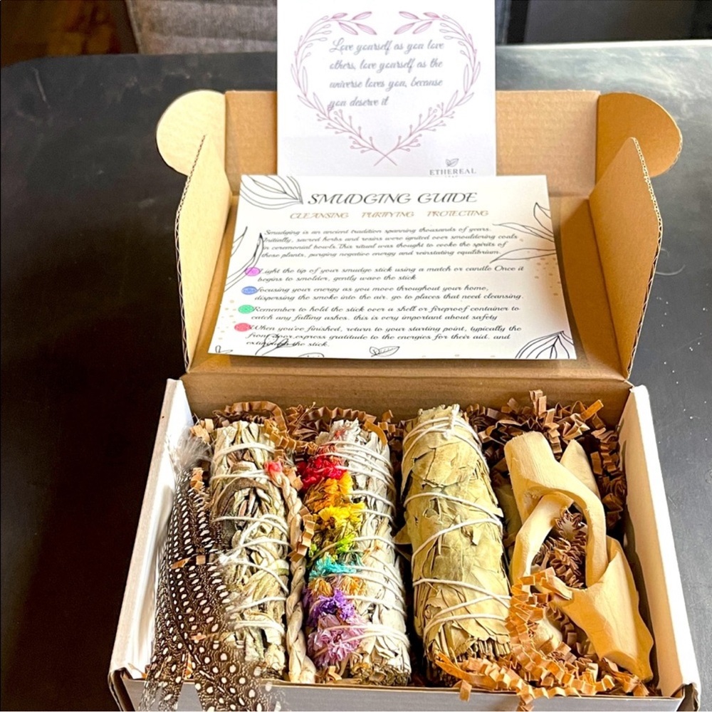 Ethereal Leaf Smudging Kit NEW Cleansing Purifying Protecting remove bad energy